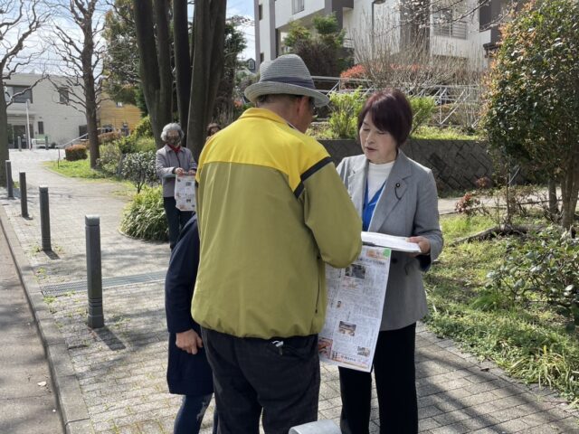 下田地域の公団西口バス停設置署名